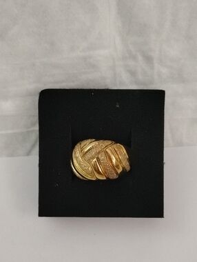 Technibond Woven Dome Statement Ring Size 7